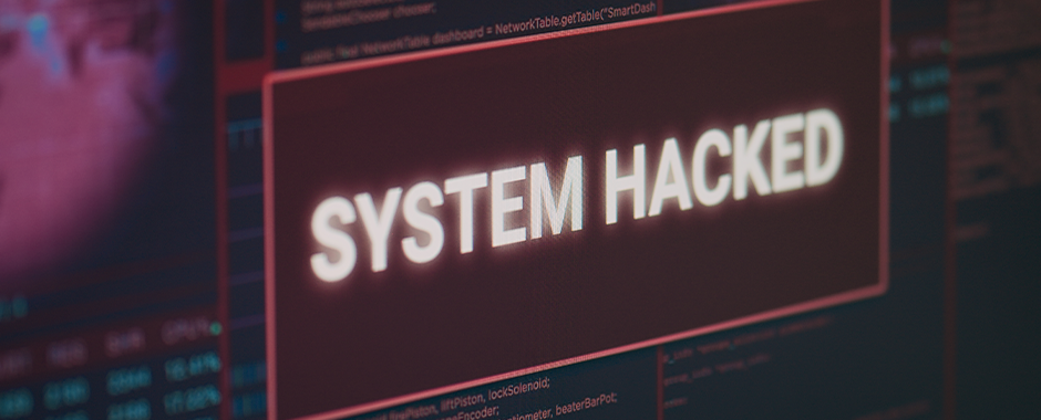 Warnung vor einem Cyberangriff auf ein System